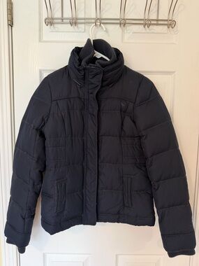 Women’s Quilted Puffer Jacket - Navy Blue